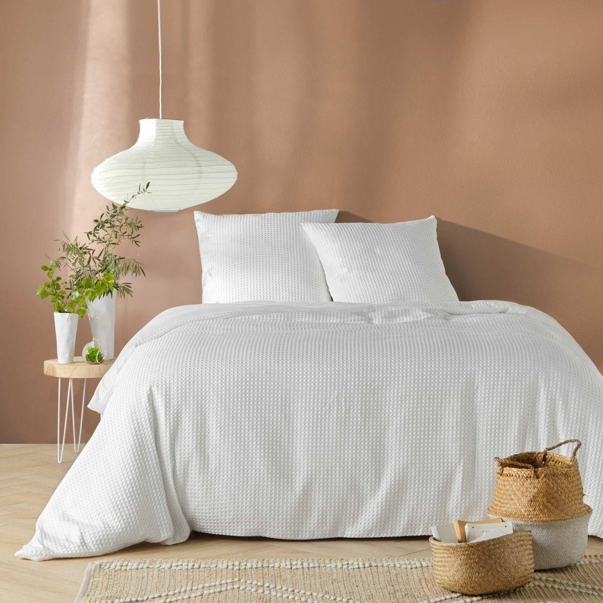 Douceur d'Intérieur Parure de lit 3 pièces  abelia  240x220cm blanc