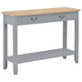 Voir la diapositive 1 : VIDAXL Table console Gris 110x35x80 cm Bois