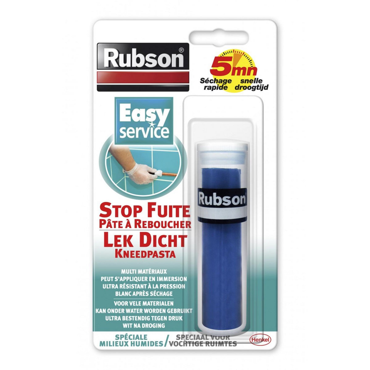 rubson Pâte à réparer 100% RUBSON, 64 g