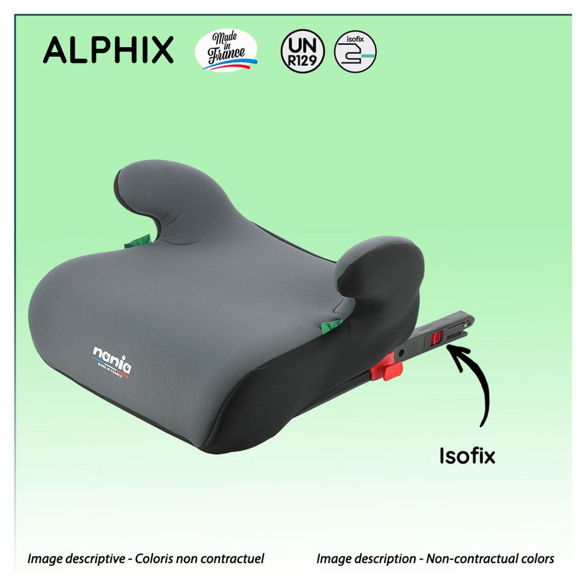 NANIA Rehausseur isofix ALPHIX Access 126-150 cm R129 i-Size