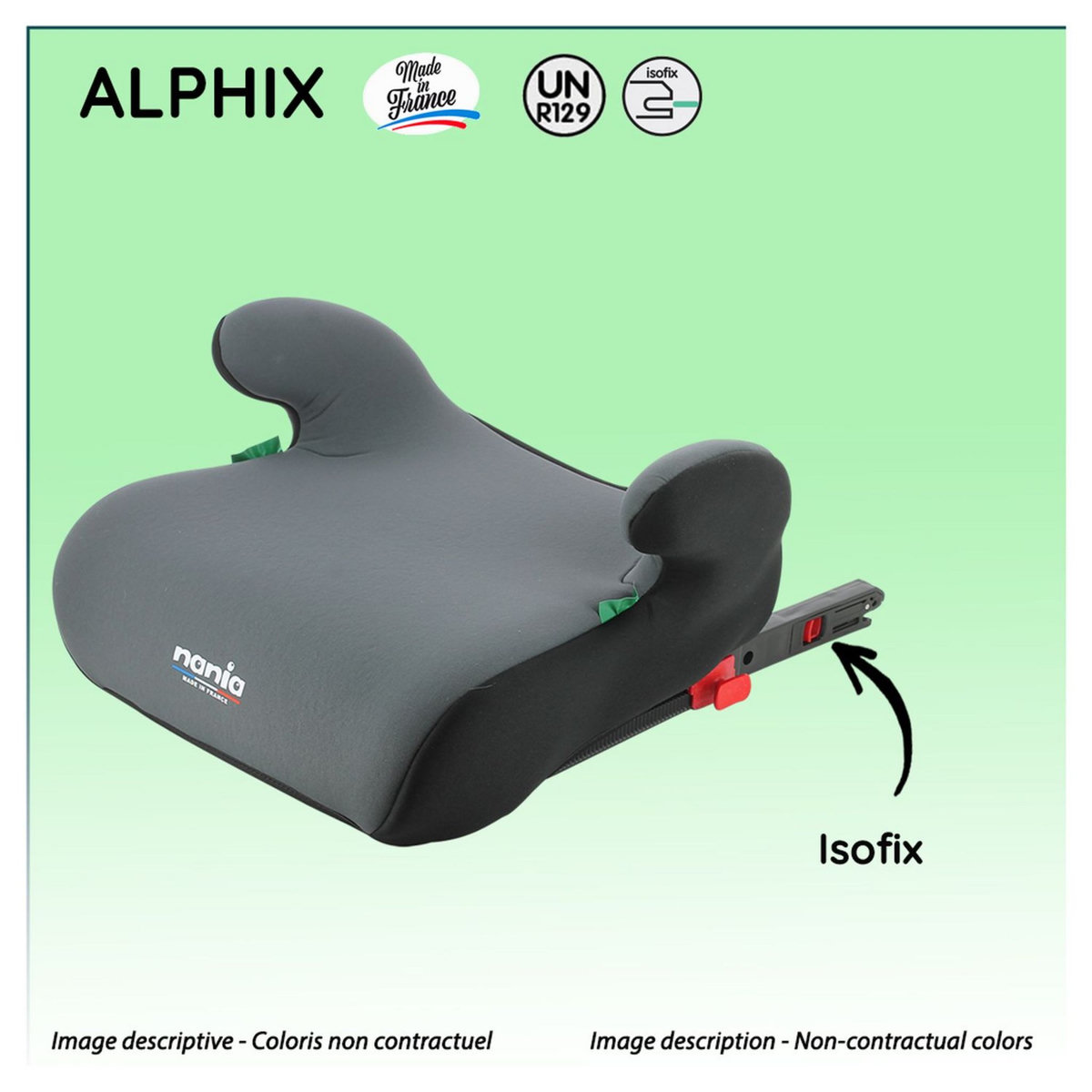 NANIA Rehausseur isofix ALPHIX Access 126-150 cm R129 i-Size