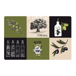 Paris Prix Set de Table  Olive  28x44cm Vert & Noir