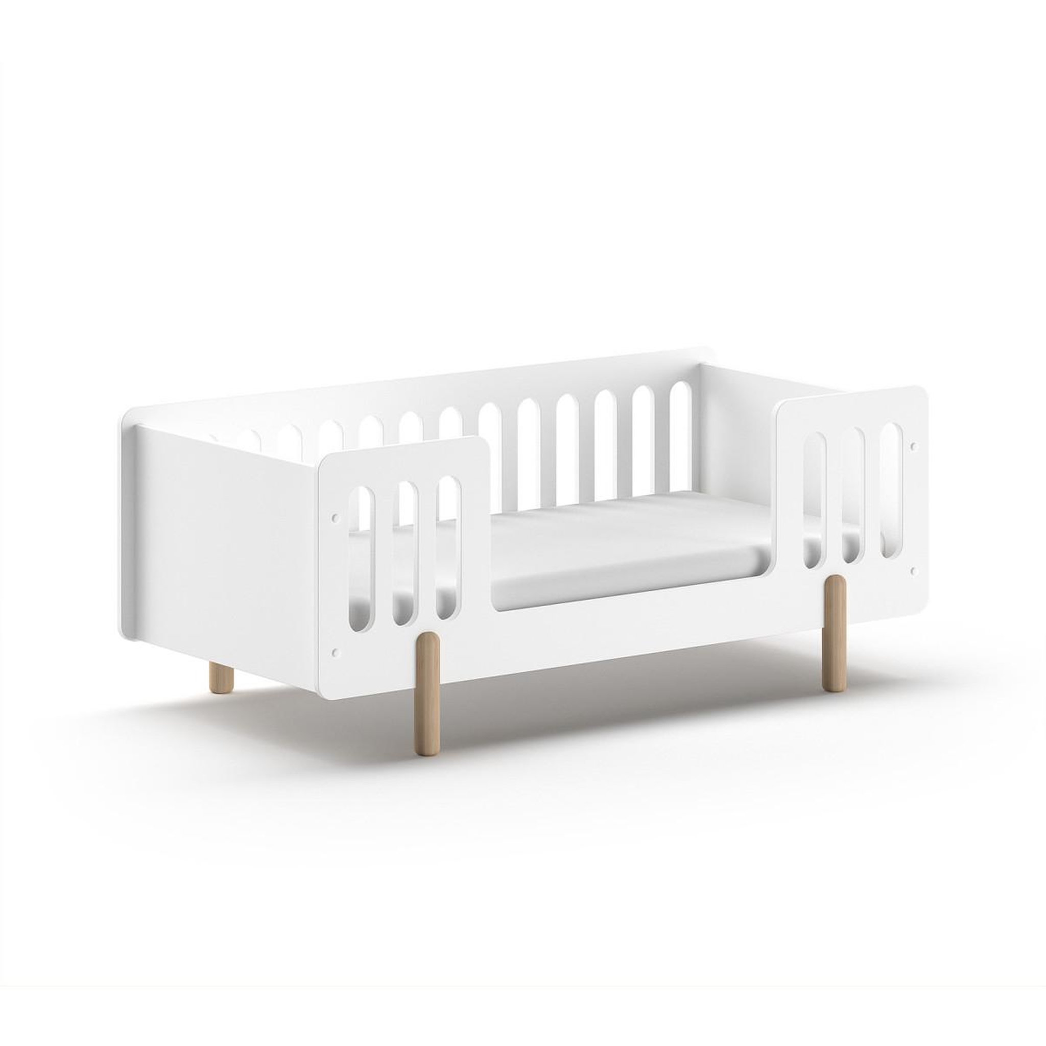 Voir la diapositive 2 : Paris Prix Lit enfant scandinave  smile  70x140cm blanc