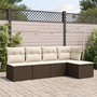 Voir la diapositive 1 : VIDAXL Salon de jardin avec coussins 5 pcs marron resine tressee