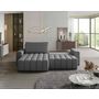 Voir la diapositive 2 : BEST MOBILIER Cordova - canapé d'angle gauche 4 places convertible avec coffre en velours