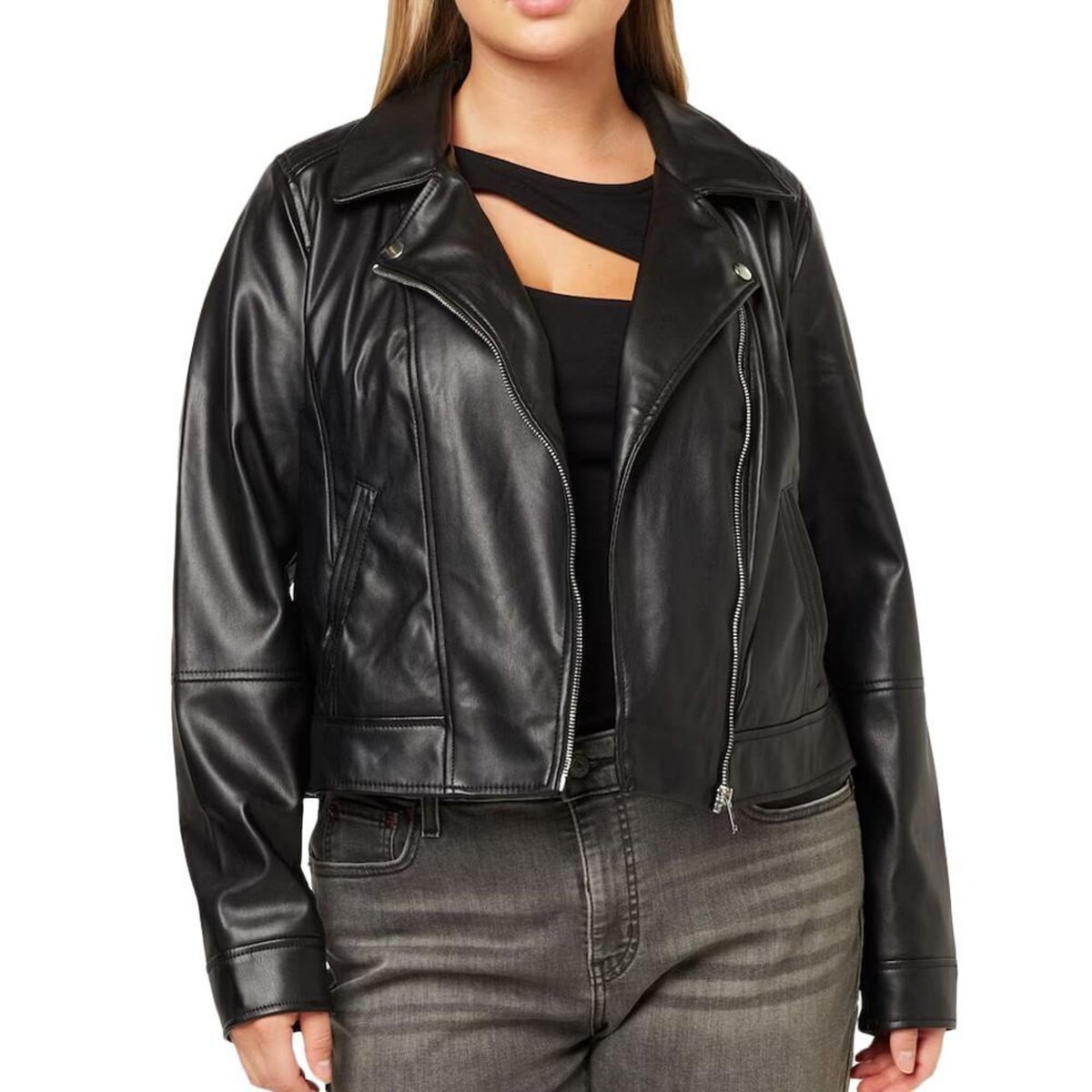 Vero Moda Veste Simili Cuir e Femme Vero Moda Curve Bellaanna