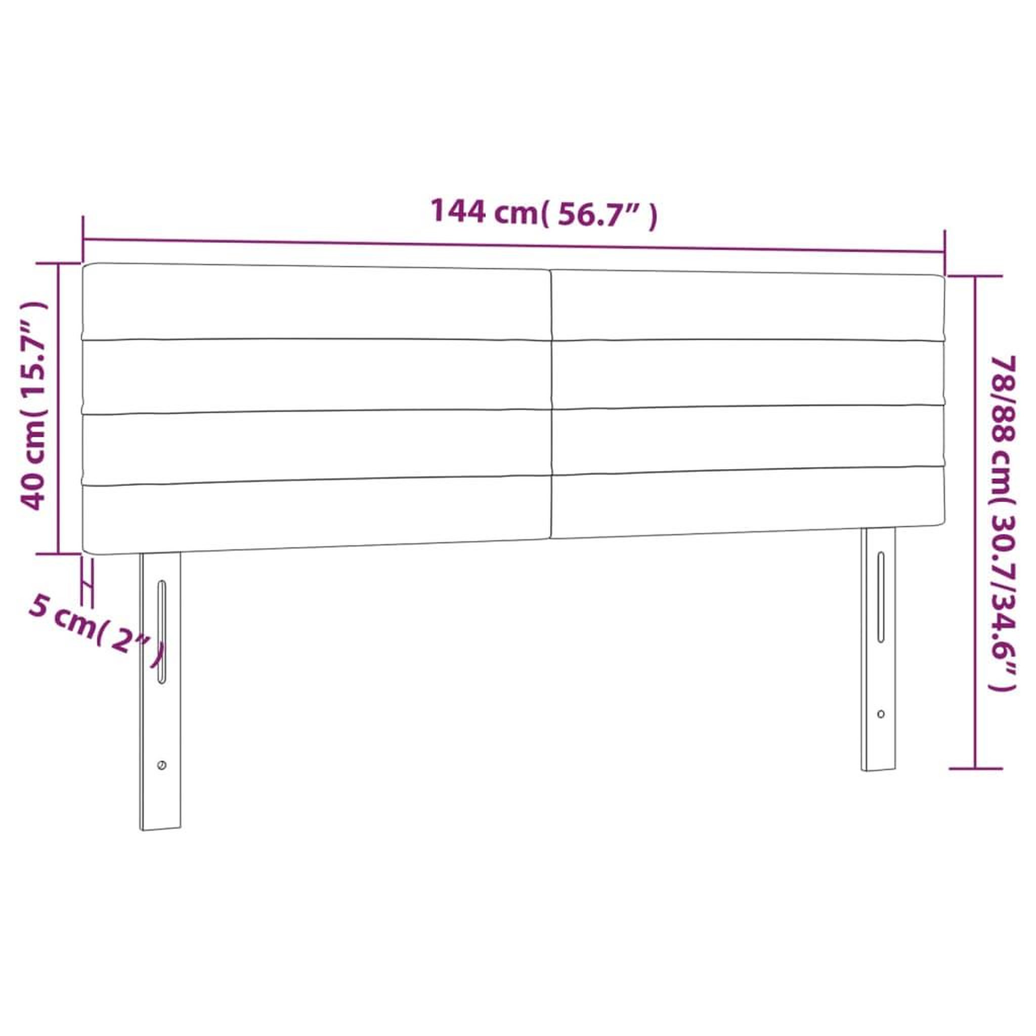 Voir la diapositive 6 : VIDAXL Tetes de lit 2 pcs Gris clair 72x5x78/88 cm Tissu