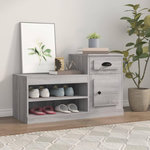 VIDAXL Armoire a chaussures sonoma gris 100x42x60 cm bois d'ingenierie
