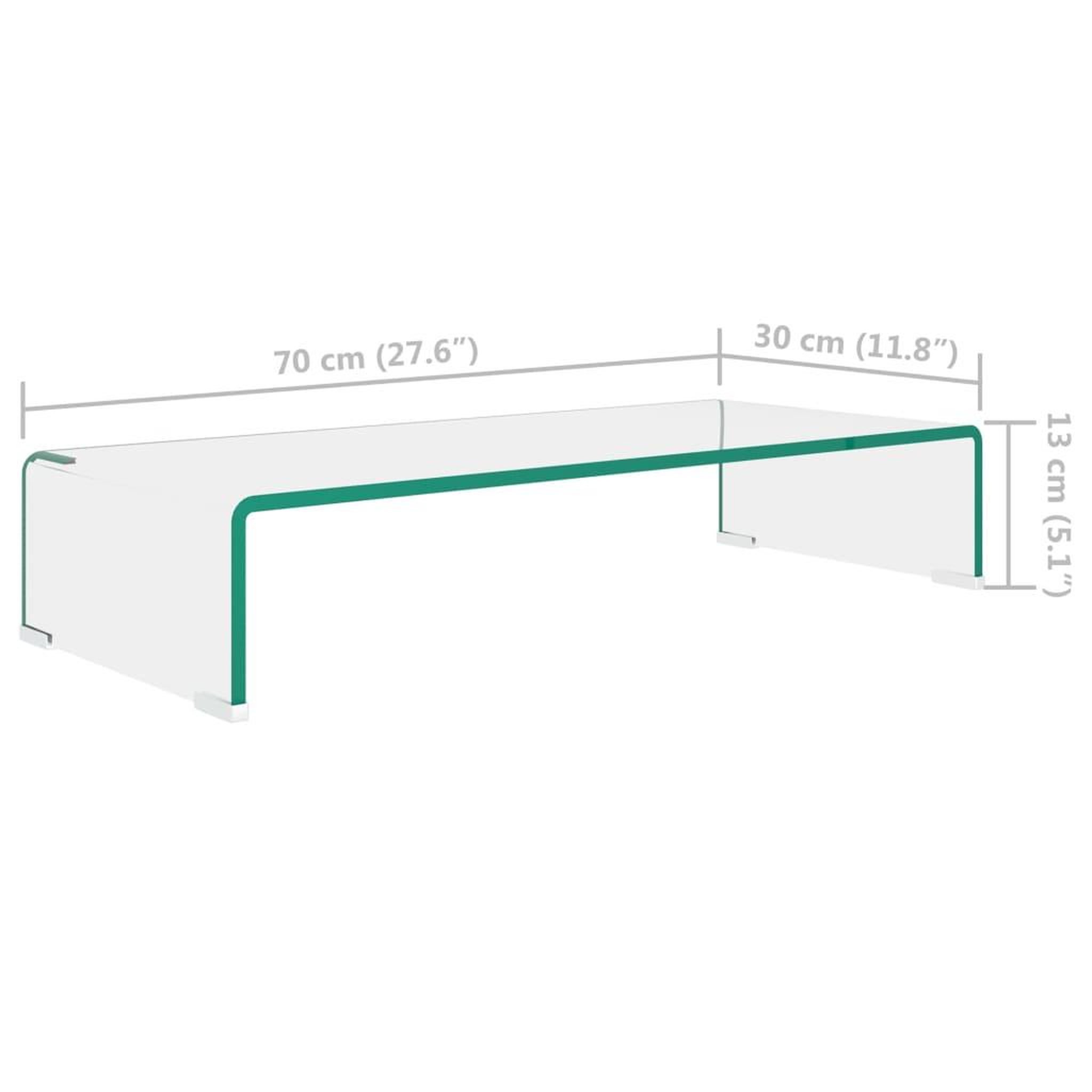 Voir la diapositive 6 : VIDAXL Meuble TV/pour moniteur 70x30x13 cm verre transparent