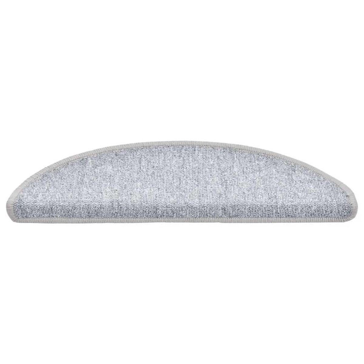 VIDAXL Tapis d'escalier 20 pcs gris clair 56x17x3 cm