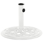 VIDAXL Socle de parasol Blanc 44x44x31 cm Fonte