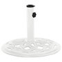 Voir la diapositive 1 : VIDAXL Socle de parasol Blanc 44x44x31 cm Fonte