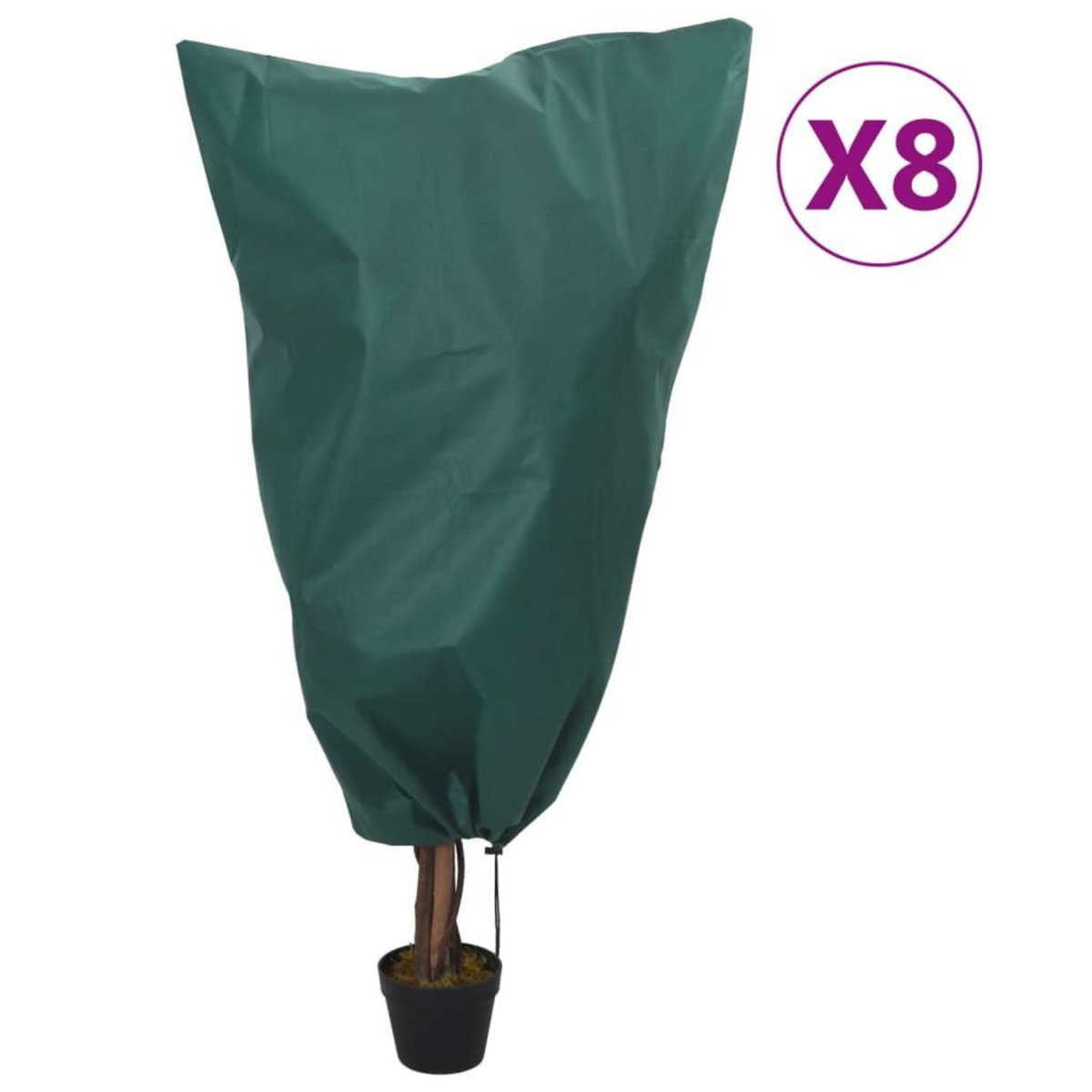 VIDAXL Housses de protection pour plantes avec cordon de serrage 8 pcs