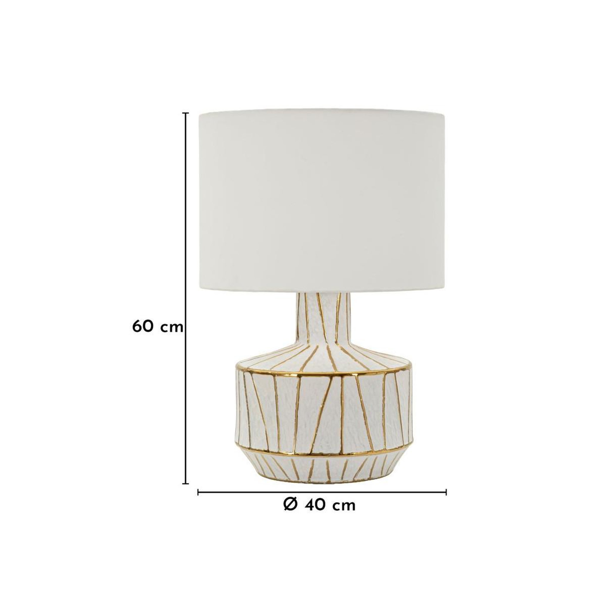 Voir la diapositive 6 : Paris Prix Lampe à poser  tangeri  60cm blanc & or