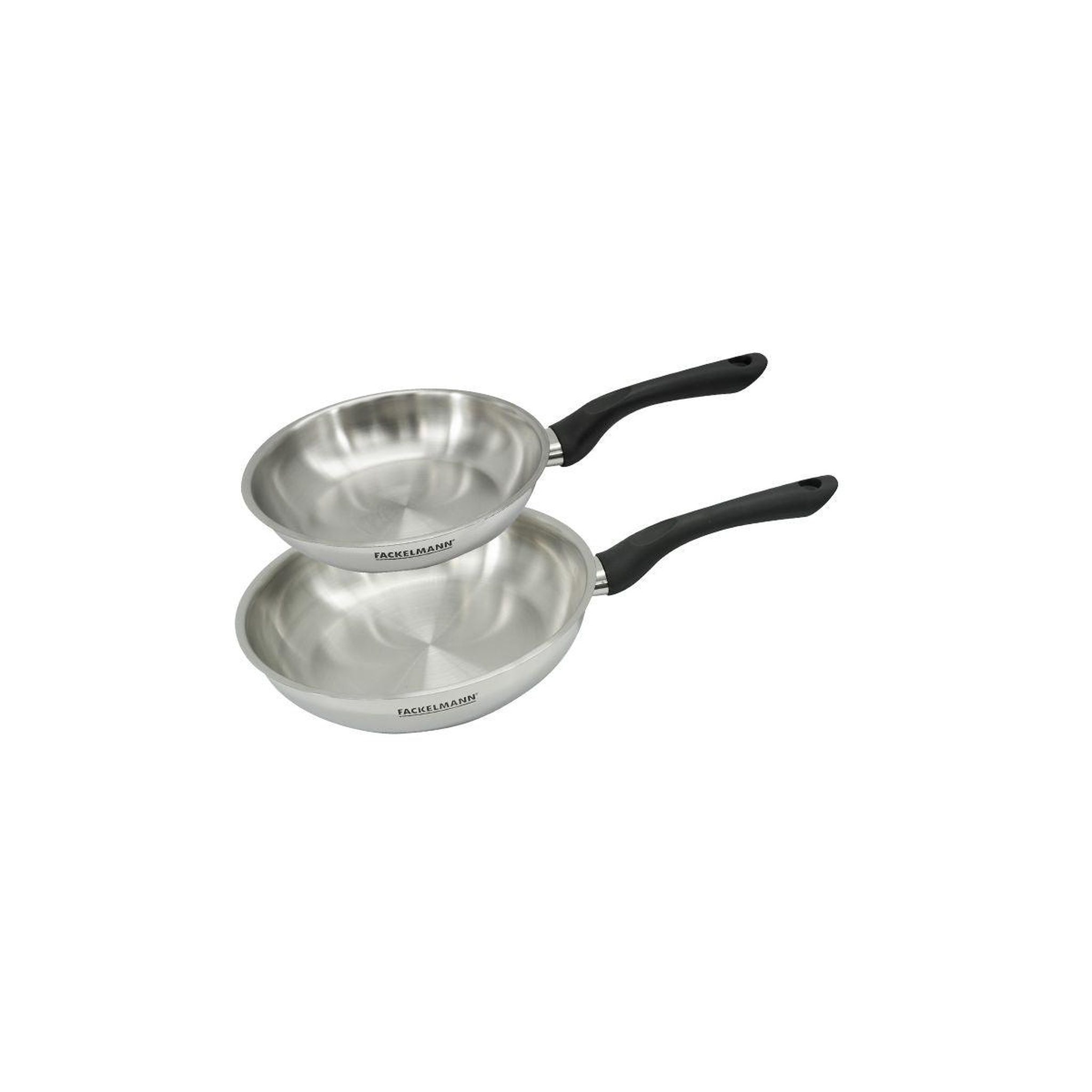 Fackelmann Set 2 poêles 20 et 24 cm en inox fackelmann geneva
