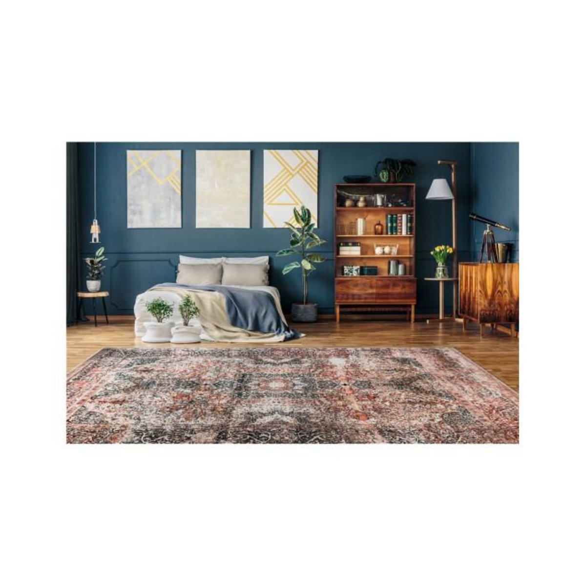 Paris Prix Tapis Tissé Vintage à Poils Plats  Saphira  Beige