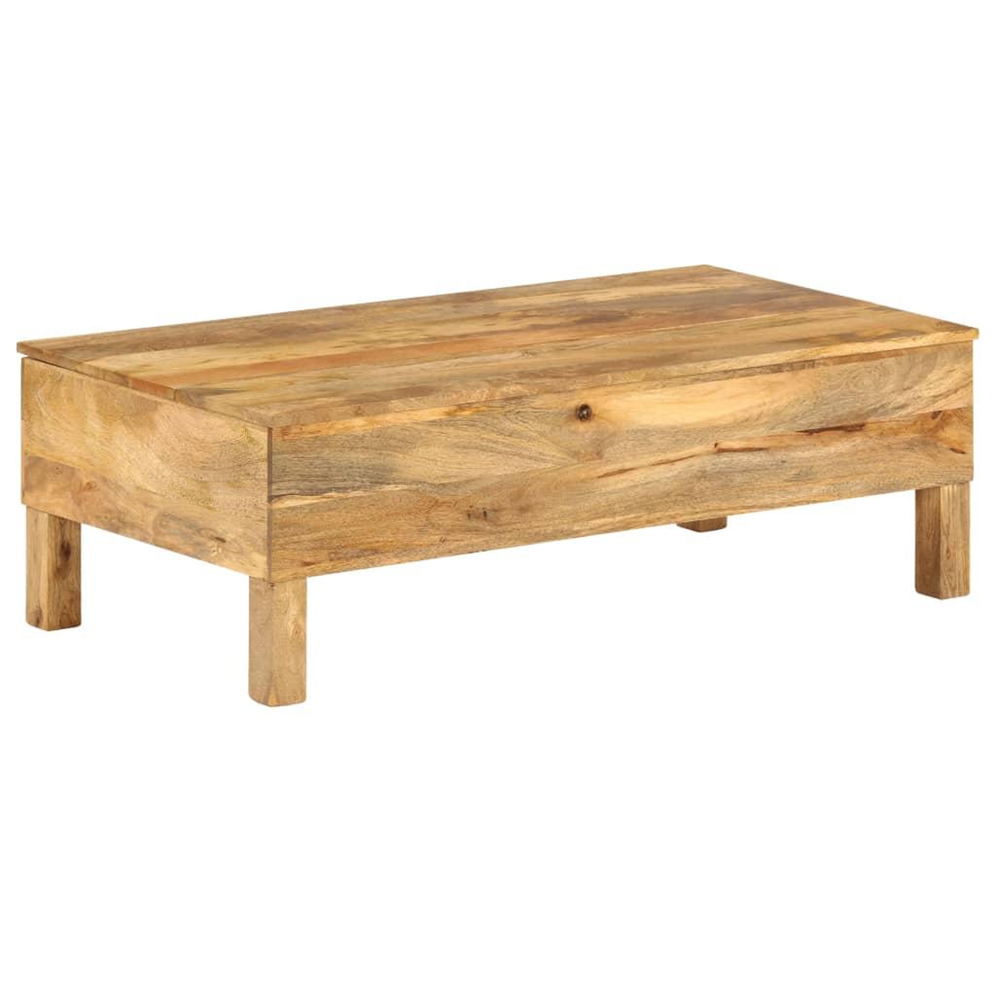 Voir la diapositive 3 : VIDAXL Table basse bois de manguier massif 110x55x35 cm