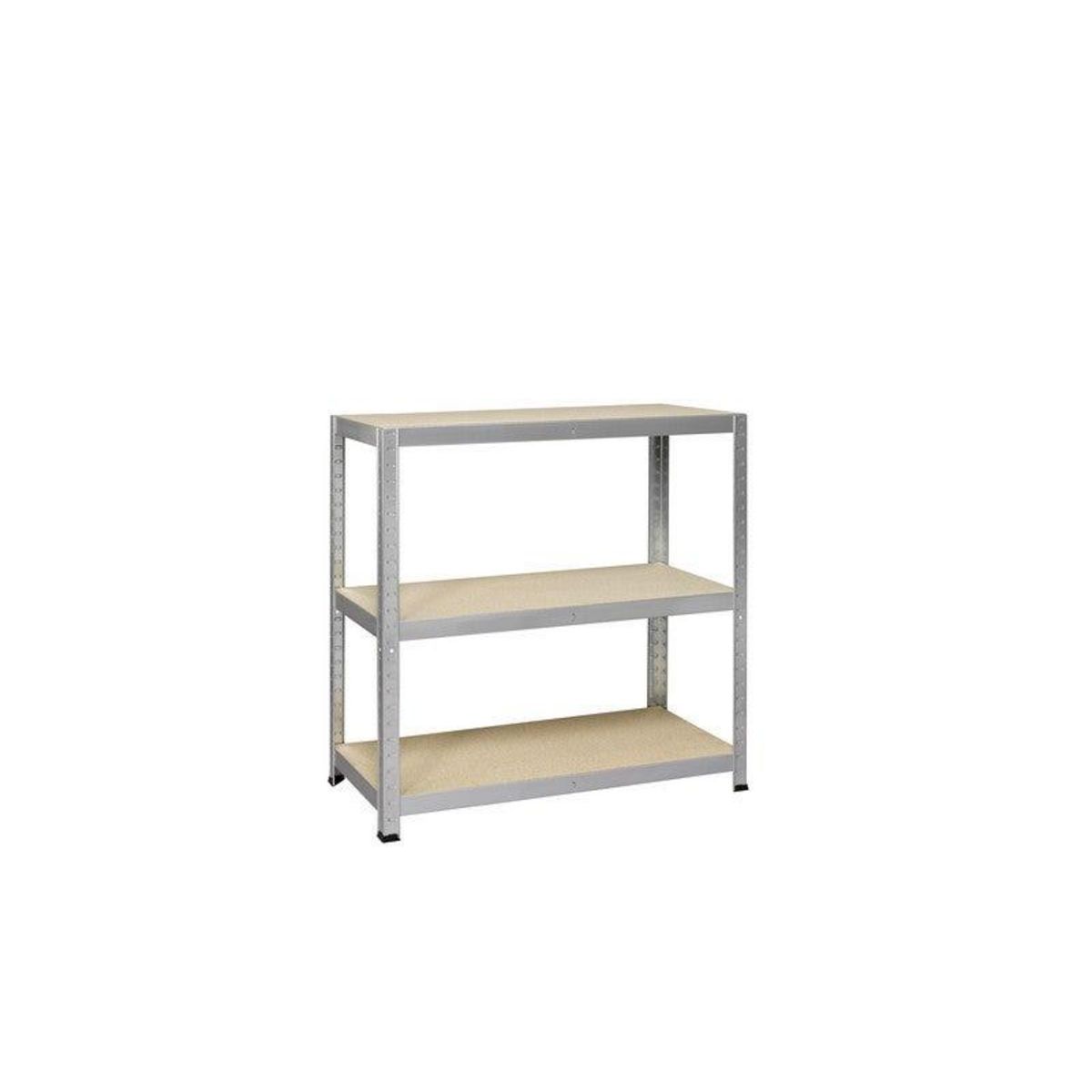CENTRALE BRICO Etagère Métal Strong Table Galvanisé, 3 Tablettes L.45 X H.88 X P.40 Cm
