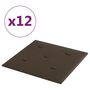 Voir la diapositive 2 : VIDAXL Panneaux muraux 12 pcs Marron 30x30 cm Similicuir 1,08 m^2