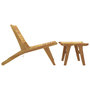 Voir la diapositive 4 : VIDAXL Chaise de jardin avec repose-pieds Bois de teck solide