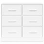 Voir la diapositive 3 : ID MARKET Commode 6 tiroirs en tissu UPPAH 80 cm meuble de rangement bois blanc