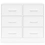 Voir la diapositive 3 : ID MARKET Commode 6 tiroirs en tissu UPPAH 80 cm meuble de rangement bois blanc