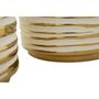 Voir la diapositive 3 : Paris Prix Lot de 2 Vases en Céramique  Blom  23cm Or & Blanc