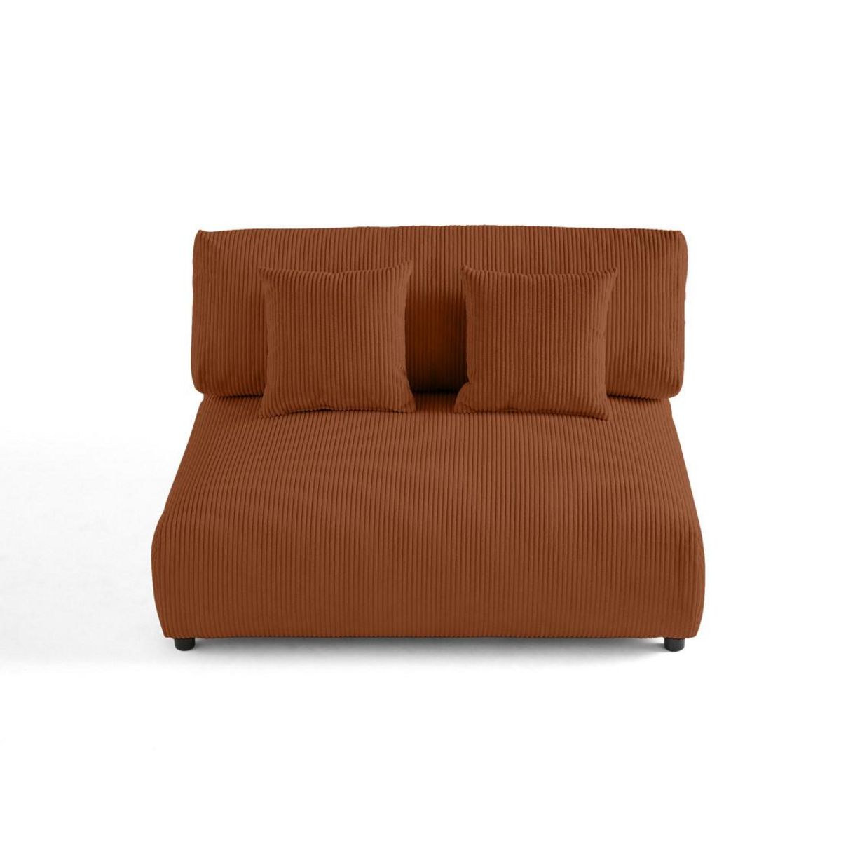 LISA DESIGN Garance - module d'assise 2 places sans accoudoirs - en velours côtelé