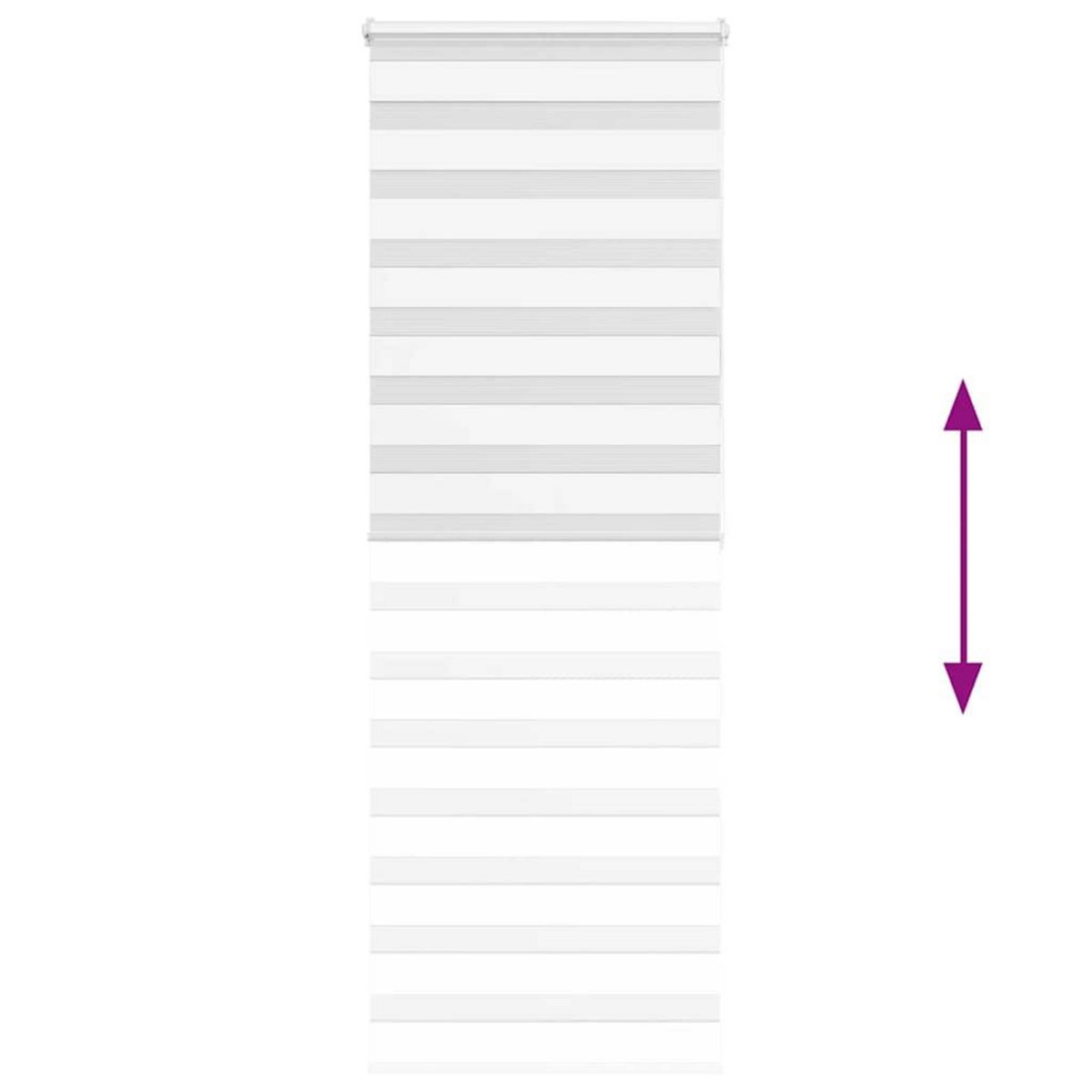 VIDAXL Store zebre blanc 70x200 cm largeur du tissu 65,9 cm polyester