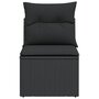 Voir la diapositive 4 : VIDAXL Chaise de jardin sans accoudoirs avec coussins noir poly rotin