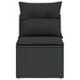 Voir la diapositive 4 : VIDAXL Chaise de jardin sans accoudoirs avec coussins noir poly rotin