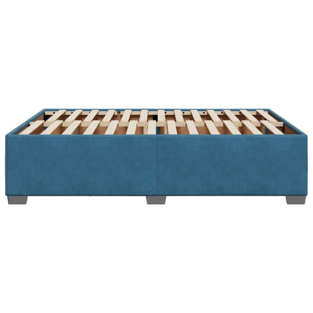 VIDAXL Cadre de lit sans matelas bleu 140x190 cm velours