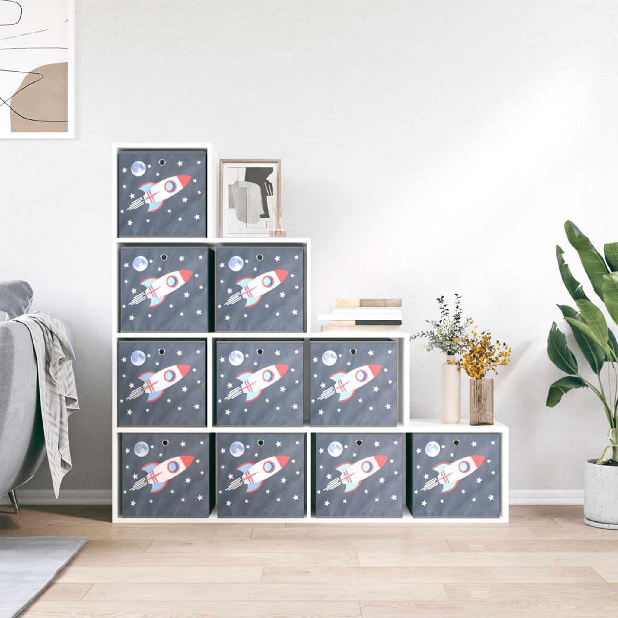 Voir la diapositive 4 : VIDAXL Boîtes de rangement pliables 10 pcs 32x32x32 cm tissu intisse