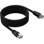 Voir la diapositive 2 : ADEQWAT Câble Ethernet 1M Droit CAT8 noir