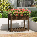 VIDAXL Jardiniere avec etagere Marron miel 82,5x54x81 cm Bois de pin