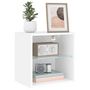Voir la diapositive 5 : VIDAXL Table de chevet murale avec lumieres LED blanc