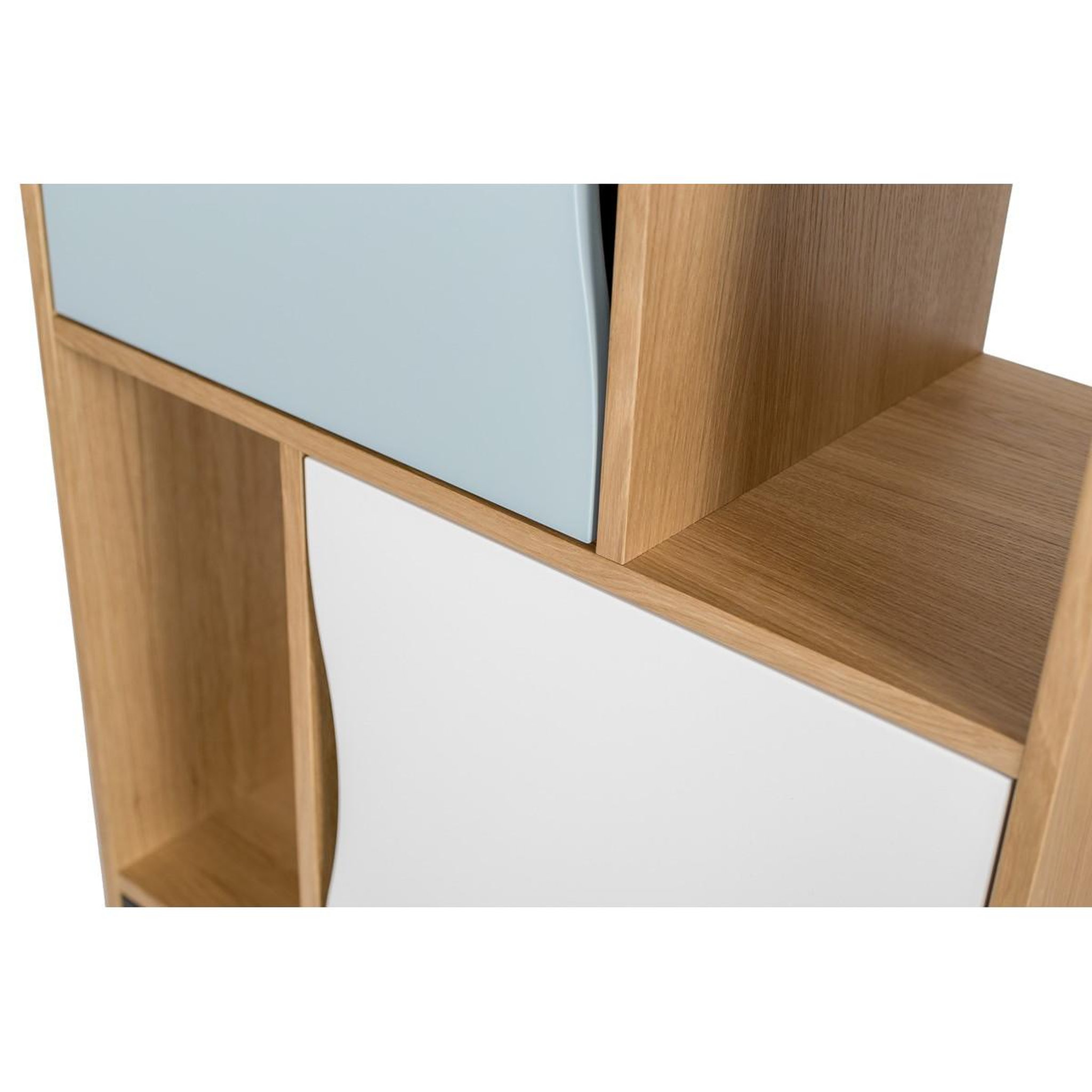Voir la diapositive 6 : Paris Prix Bibliothèque Design  Avon  191cm Chêne & Bleu