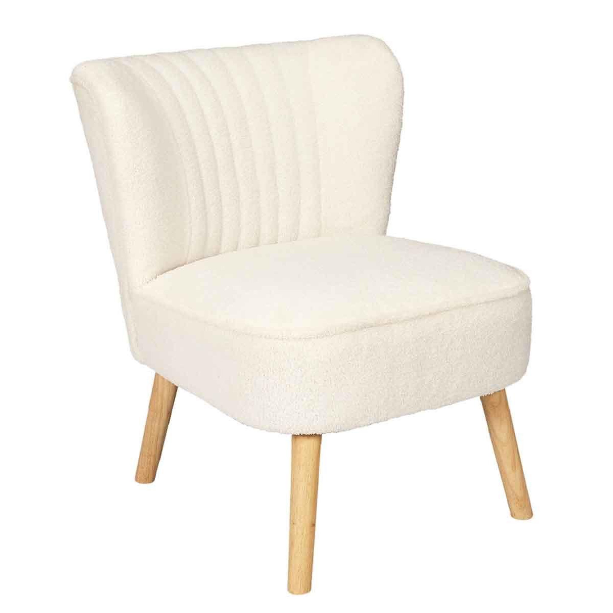 The Home Deco Factory Fauteuil scandinave design  erika  72cm blanc