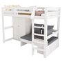 Voir la diapositive 1 : MERAX Lit combiné enfant 90x200cm bois coloris blanc