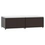 Voir la diapositive 2 : VIDAXL Repose-pieds de jardin coussins lot de 2 marron resine tressee
