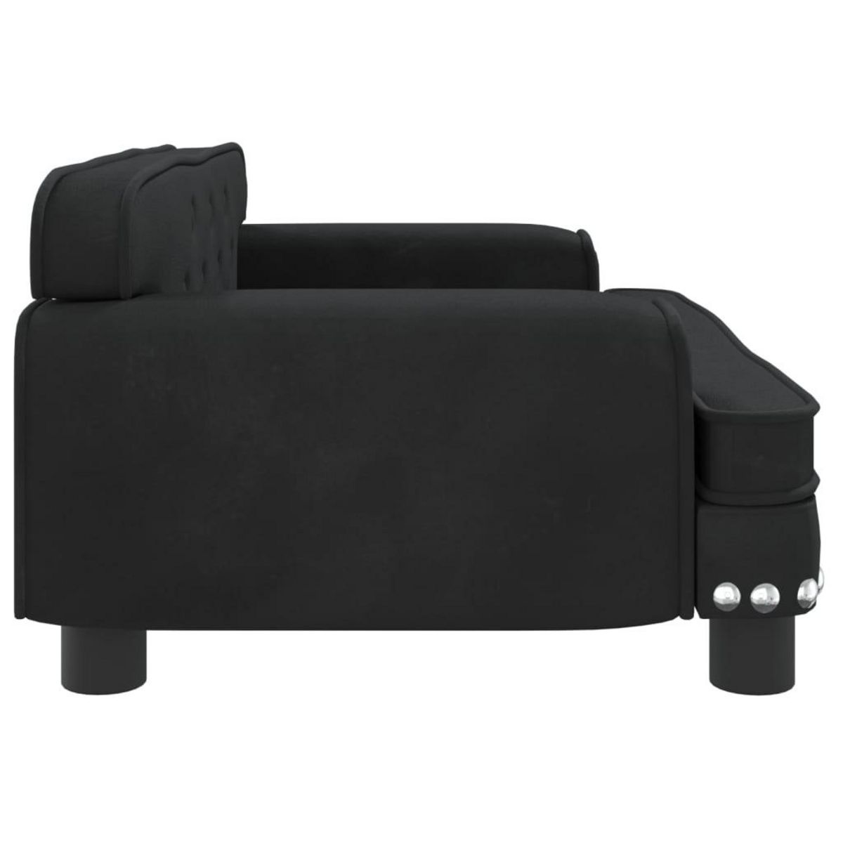 VIDAXL Lit pour chien noir 70x45x30 cm velours