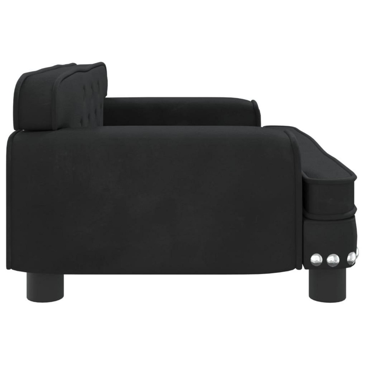 VIDAXL Lit pour chien noir 70x45x30 cm velours