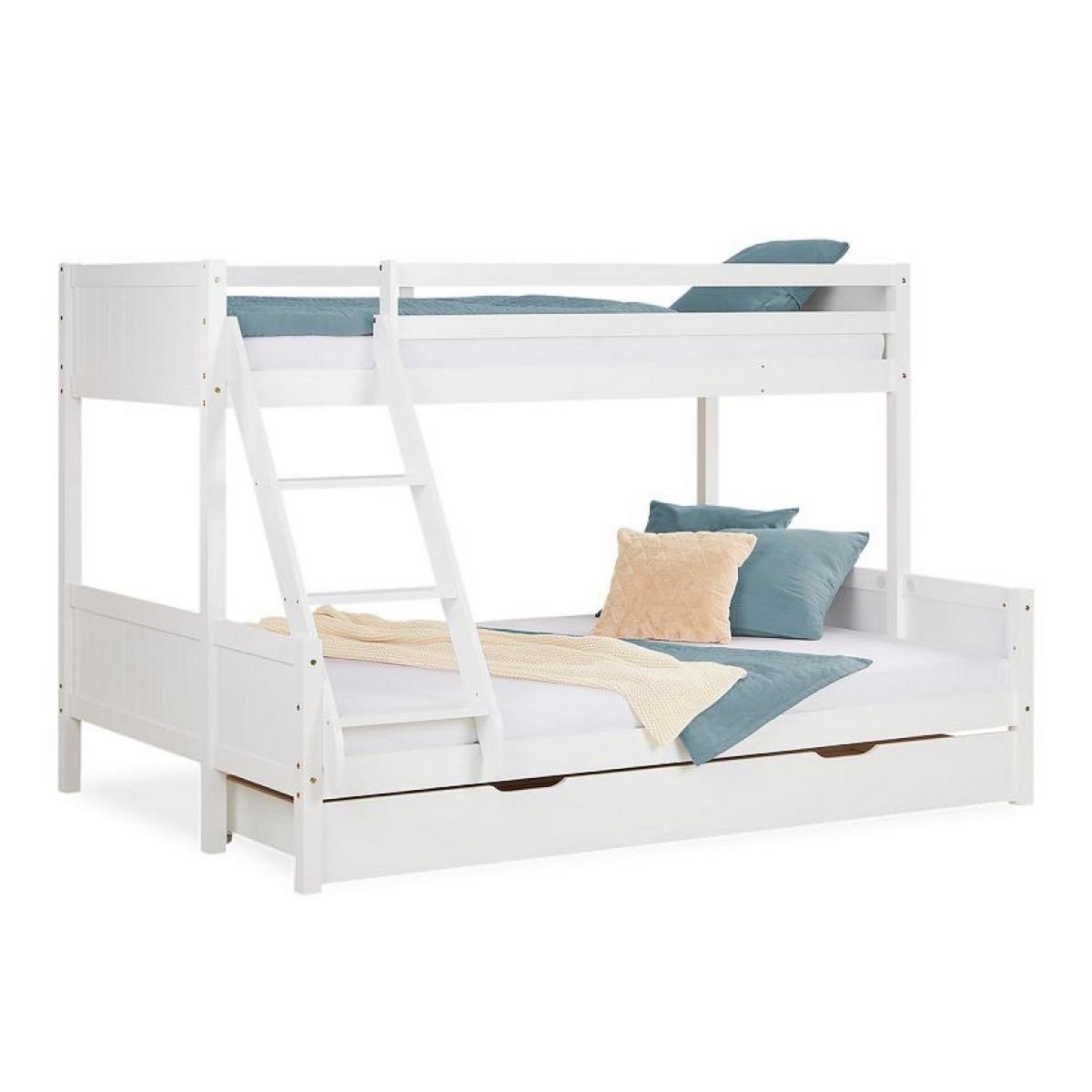 HomeStyle4U Lit blanc superposé avec tiroir 90x200