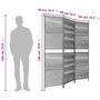 Voir la diapositive 6 : VIDAXL Cloison de separation 3 panneaux marron resine tressee