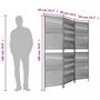 Voir la diapositive 6 : VIDAXL Cloison de separation 3 panneaux marron resine tressee