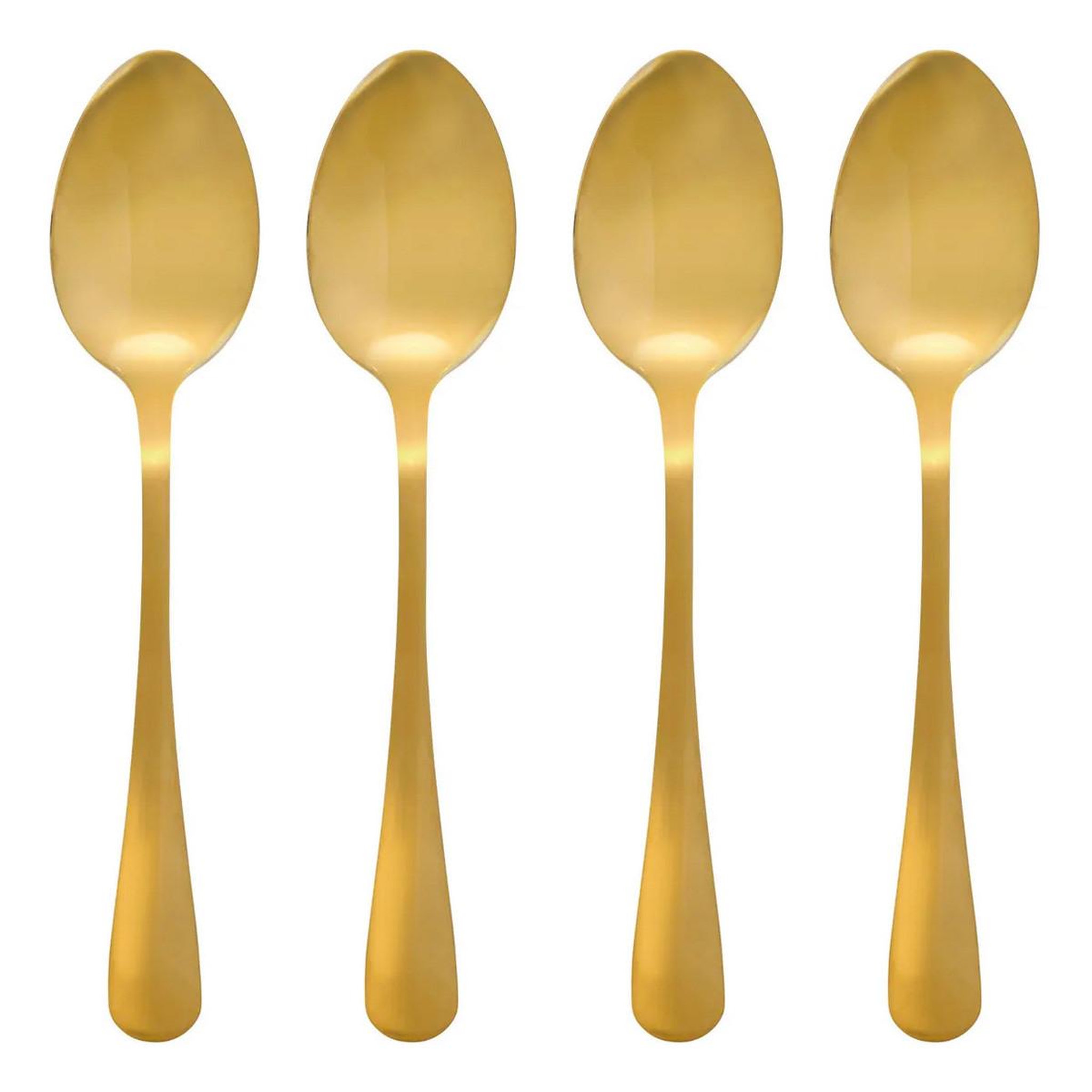 SECRET DE GOURMET Lot de 4 Cuillères à Soupe en Inox  Gold  20cm Or