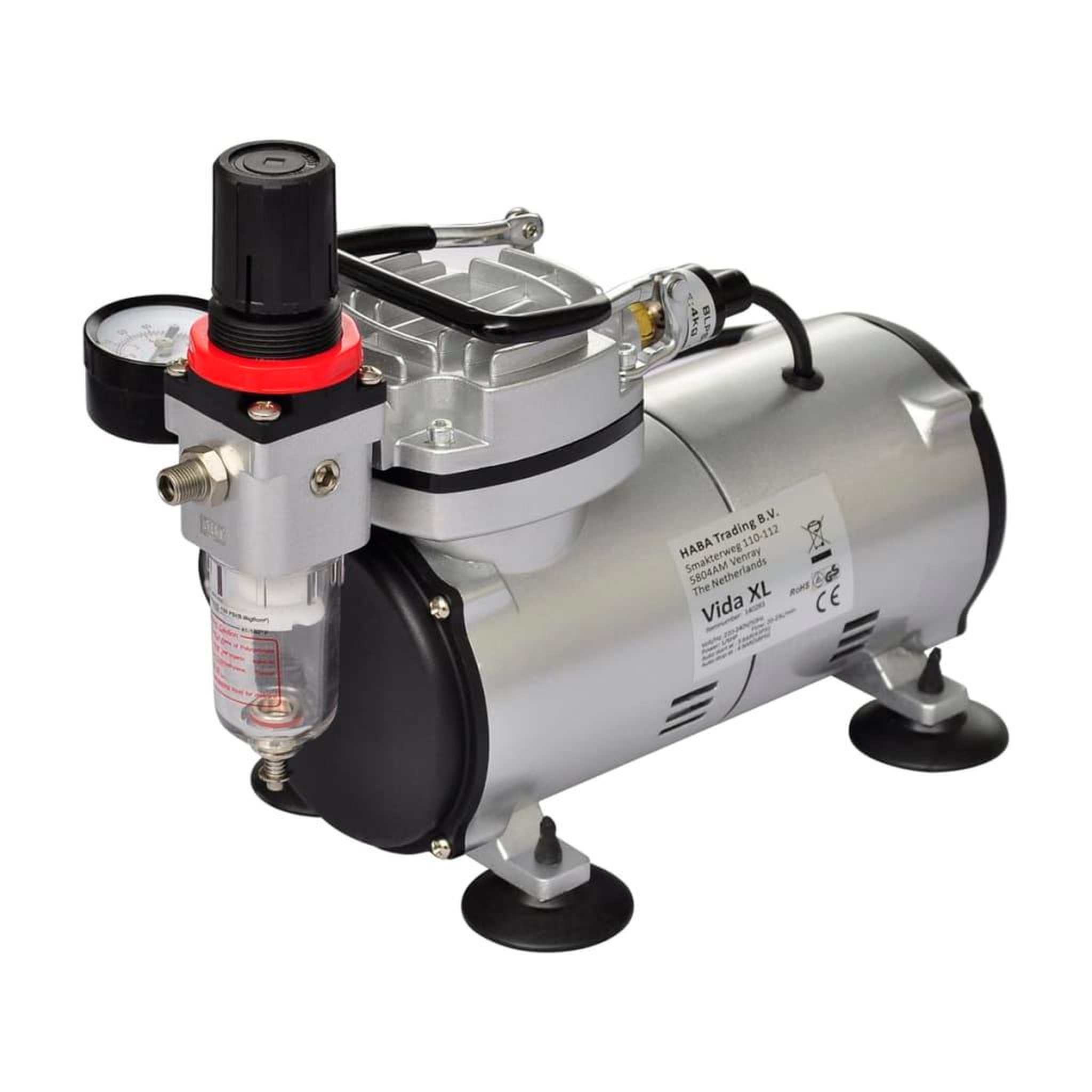 Voir la diapositive 3 : VIDAXL Kit de compresseur d'aerographe avec 2 pistolets