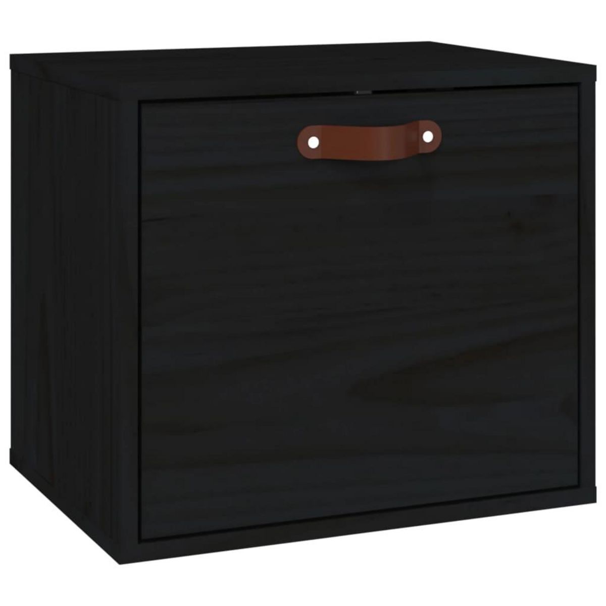 VIDAXL Armoire murale Noir 40x30x35 cm Bois de pin massif