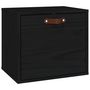Voir la diapositive 2 : VIDAXL Armoire murale Noir 40x30x35 cm Bois de pin massif