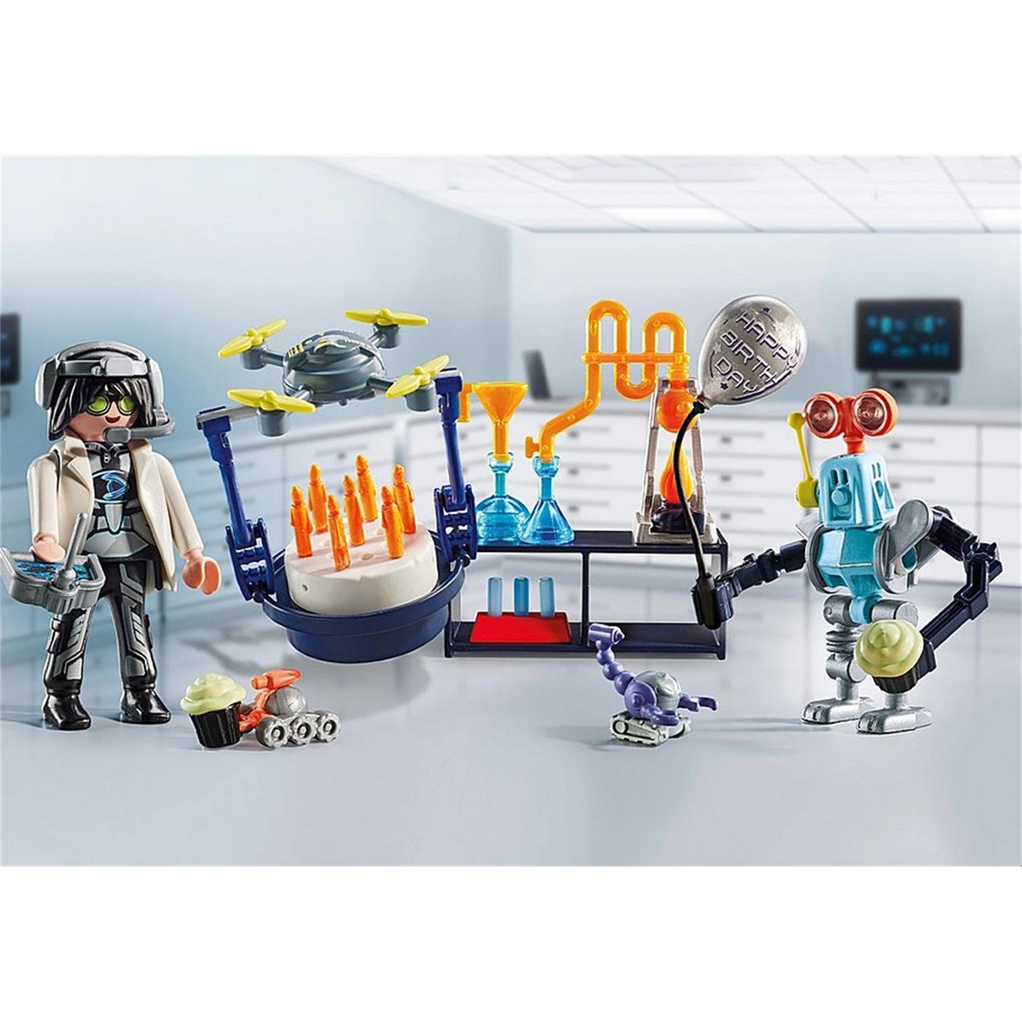 Voir la diapositive 2 : PLAYMOBIL myLife Chercheur avec robots